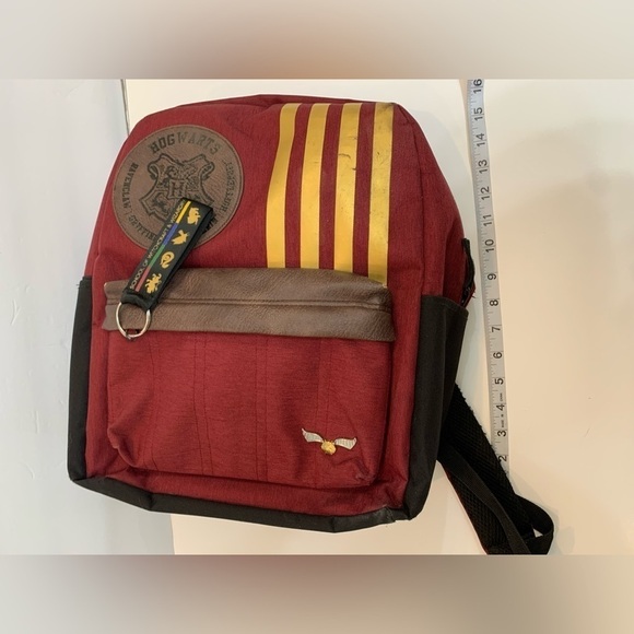 Harry Potter Hogwart’s Maroon/Gold School Backpack Wizarding World Book Bag - Picture 15 of 15
